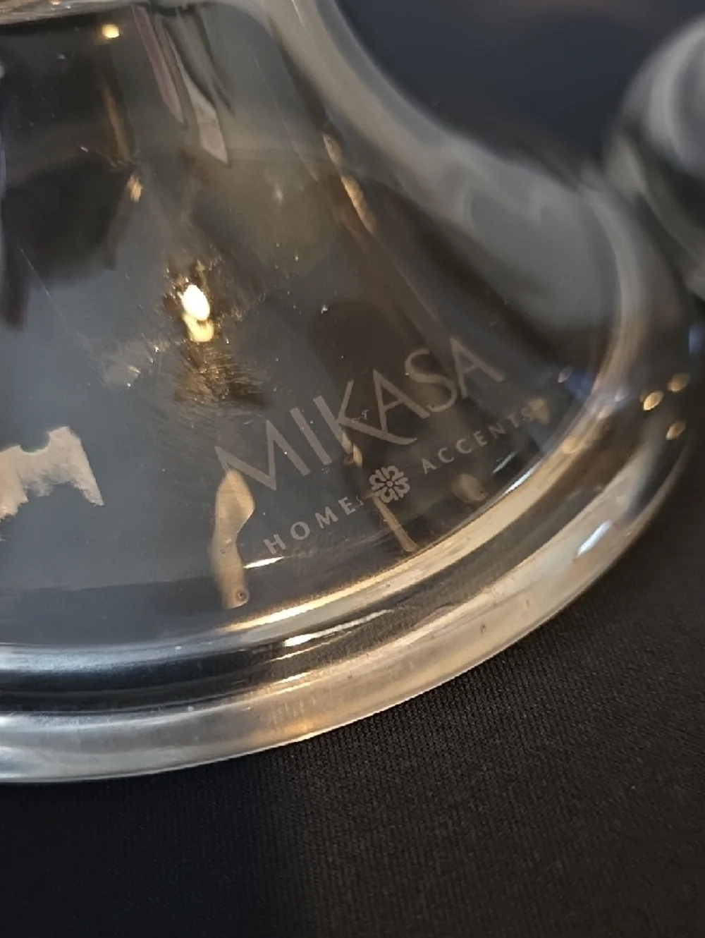 Mikasa Smokey Glass Candle Holders - Pair